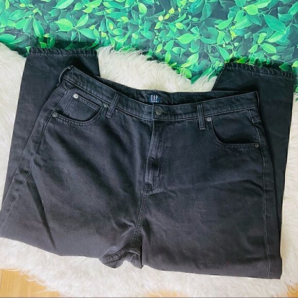 GAP black mom jeans casual trendy plus size 18 /34P. - Picture 11 of 15